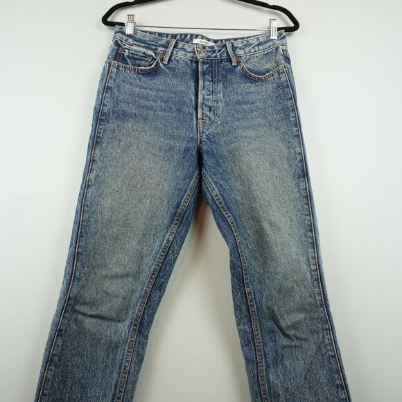 GRLFRND Karolina Ride It Tapered Leg High Rise Button Fly‎ Jeans Size 28 - Picture 3 of 12